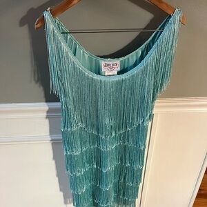 Flapper costume/Aqua/ Adult Medium 🩵